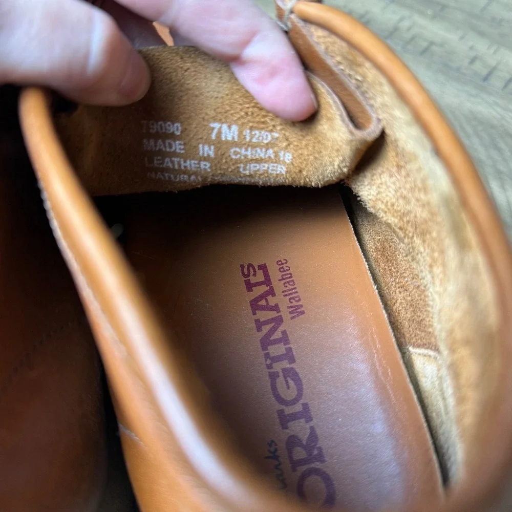 Clarks Originals Wallabees Men's Brown Leather Chukka Boots 7M‎
